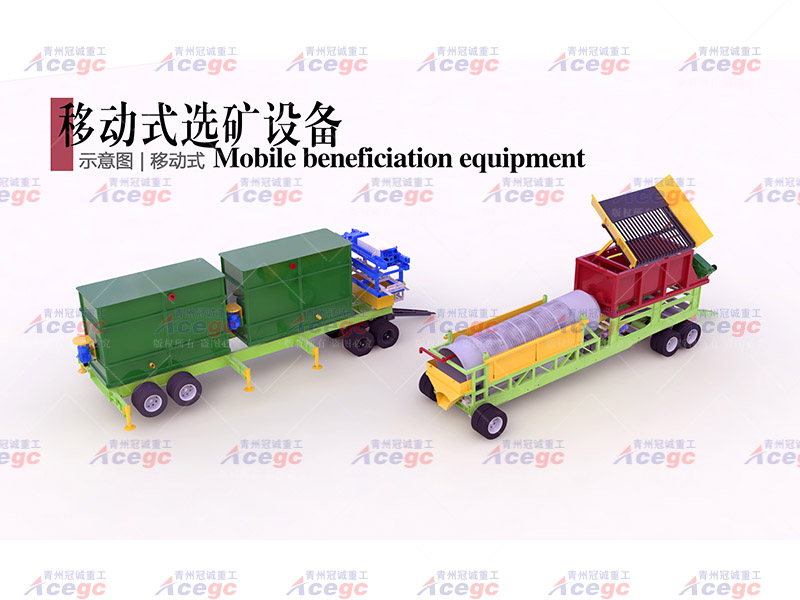 200-300噸移動沙金設備組合選礦車